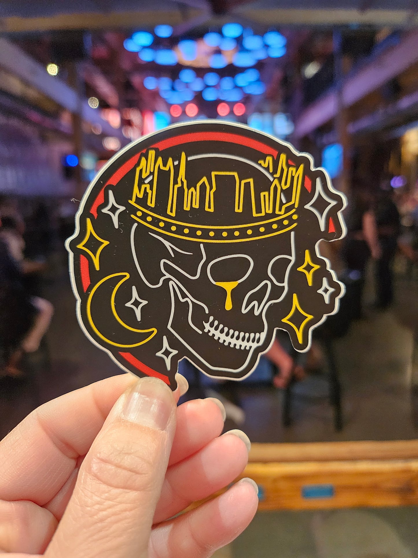 Primary Lockup Skull Logo Sticker