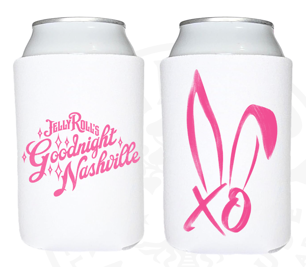 Retail White Bunnies Koozie